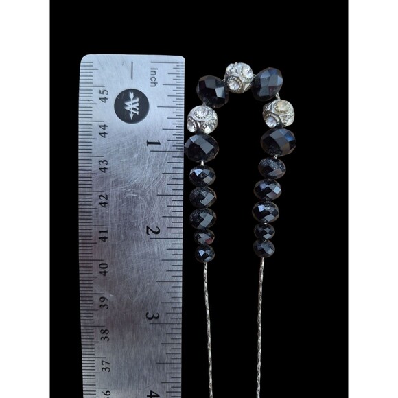 Park Lane Faceted Australian Crystal Beaded Necklace “MIDNIGHT” Jet Black 17" - Picture 3 of 3